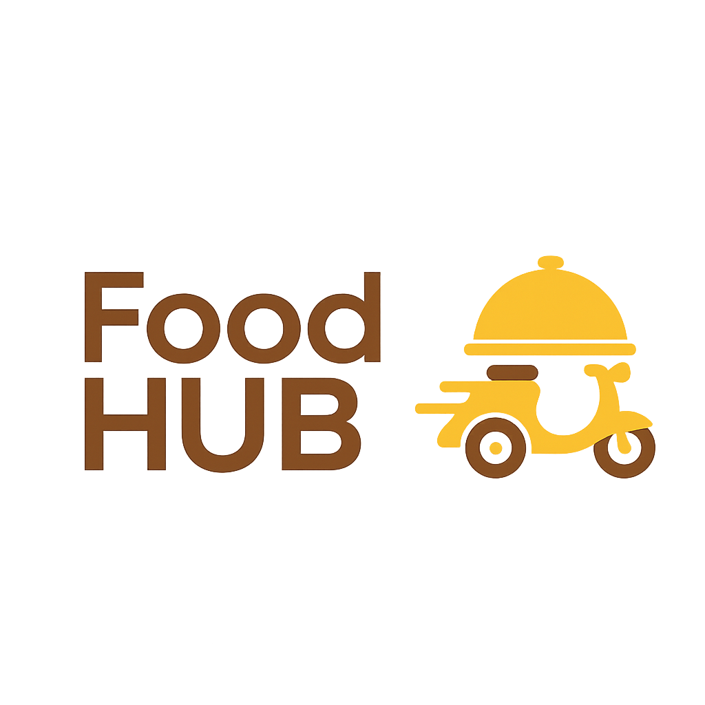 Courier delivering hot food
